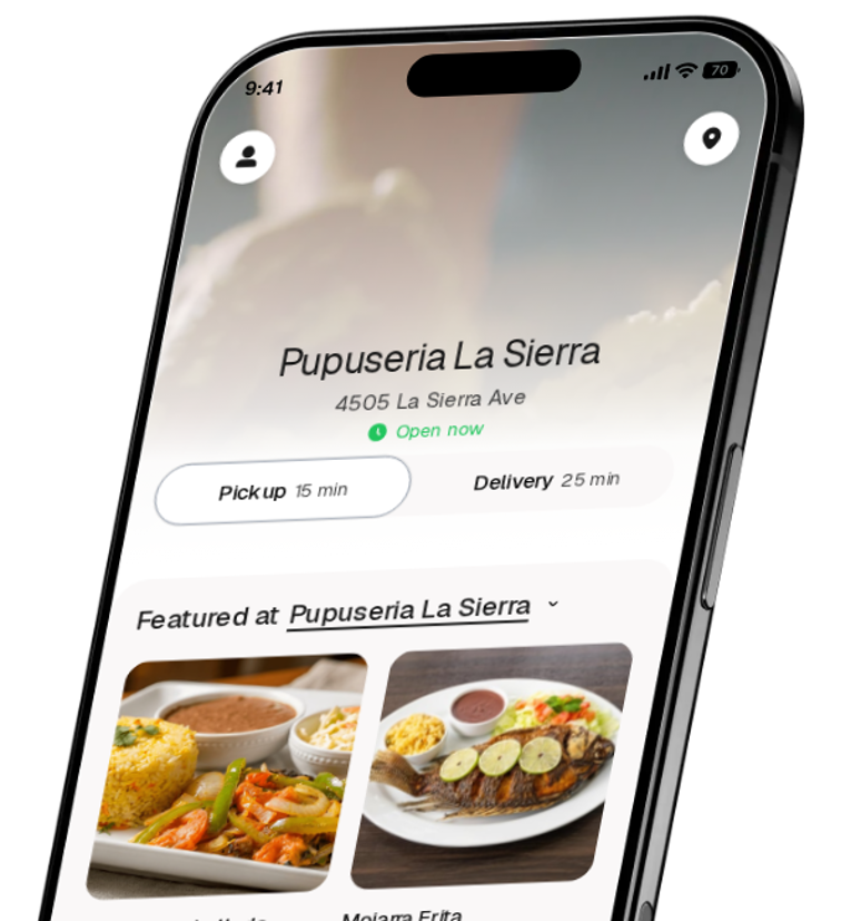 Pupuseria La Sierra app preview